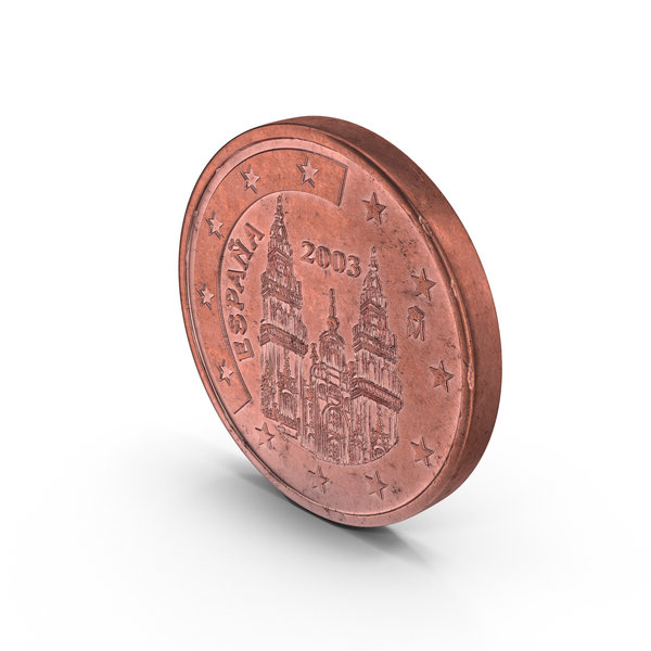 Pièce de 1 Euro, Objets 3D Y compris : espagne et argent - Envato