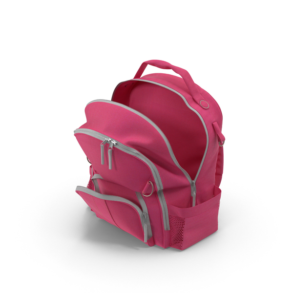 Open Backpack 3D, Incl. pink & education - Envato Elements