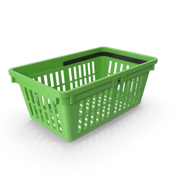 Plastic Basket 3D, Incl. basket & grocery - Envato Elements