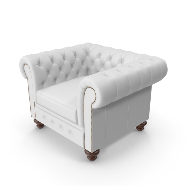 white tufted chair