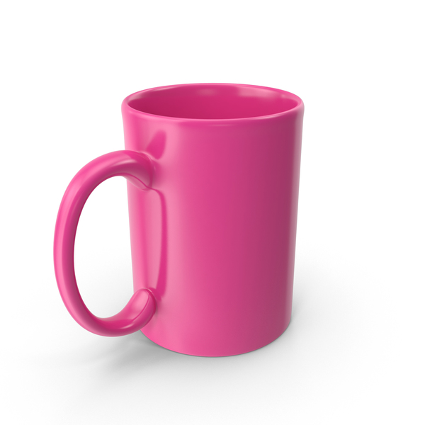 Pink Cup 3D, Incl. pink & coffee mug - Envato Elements