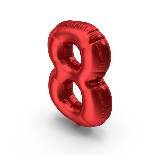 Foil Balloon Number 7 Red 3D, Incl. helium & decoration - Envato