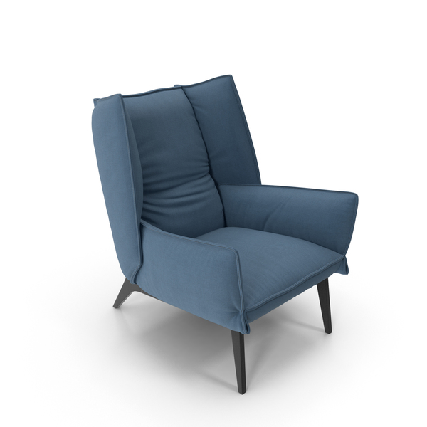 blue armchair