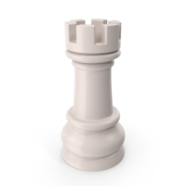 Chess Piece Rook White 3D, Incl. strategy & play - Envato Elements
