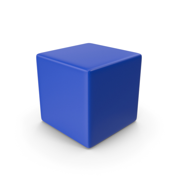 3d blue cube