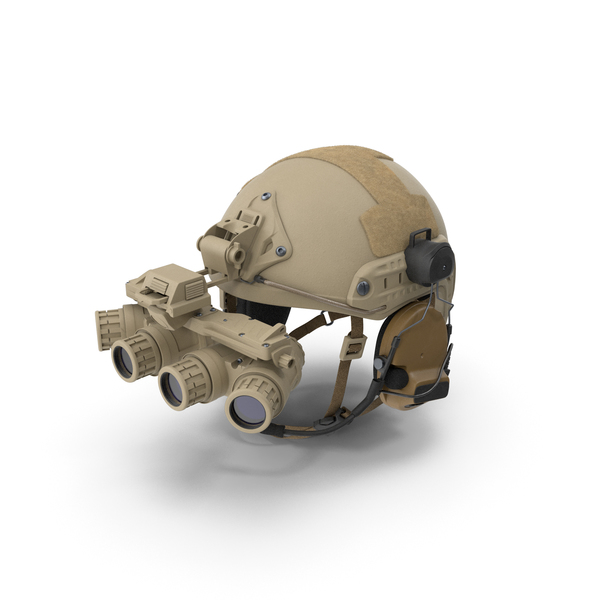 Casco con gafas de visión nocturna, Objetos 3D Incluyendo: militar y  ejército - Envato Elements