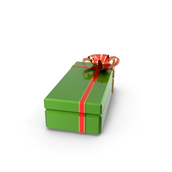 Caja de regalo azul., Objetos 3D Incluyendo: arco y decoración - Envato  Elements
