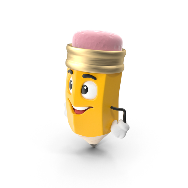 Cartoon Pencil Sad, 3D - Envato Elements