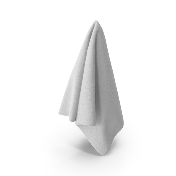 White Towels Hanging on Hook - 3D Model by rebrandy