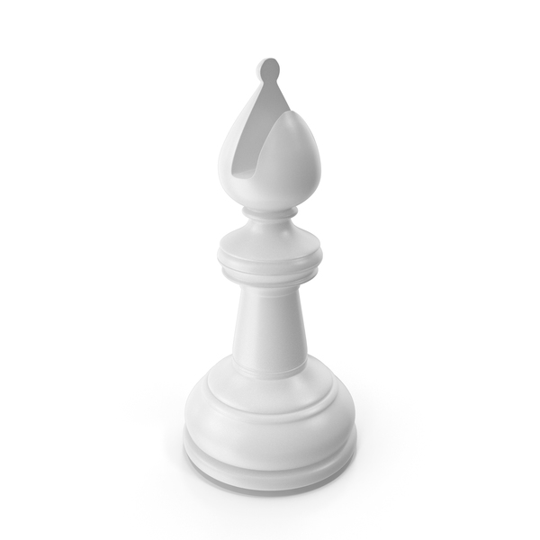 Chess Piece Bishop White 3D, Incl. strategy & play - Envato Elements