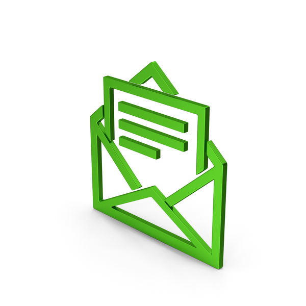 Letter Opened Green Metallic Symbol By Pixelsquid360 On Envato Elements