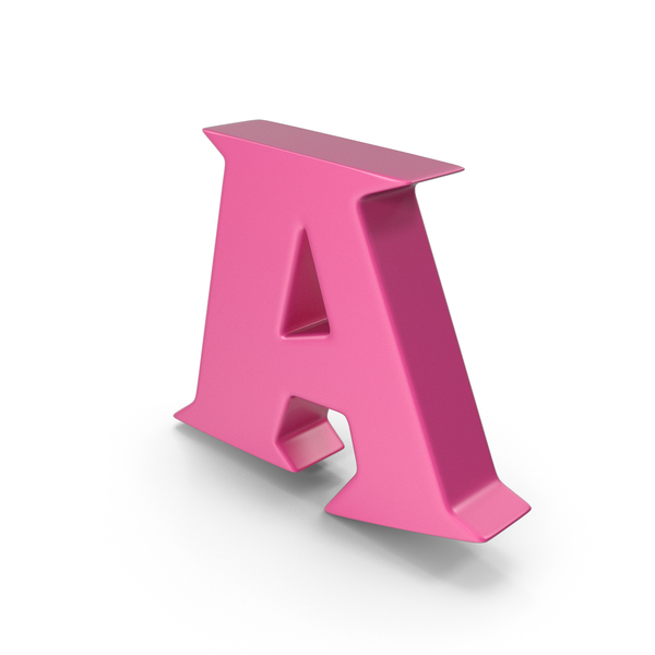 Premium PSD  Pink 3d symbol view from left letter v