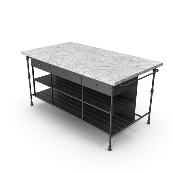 Marble top deals kitchen island table