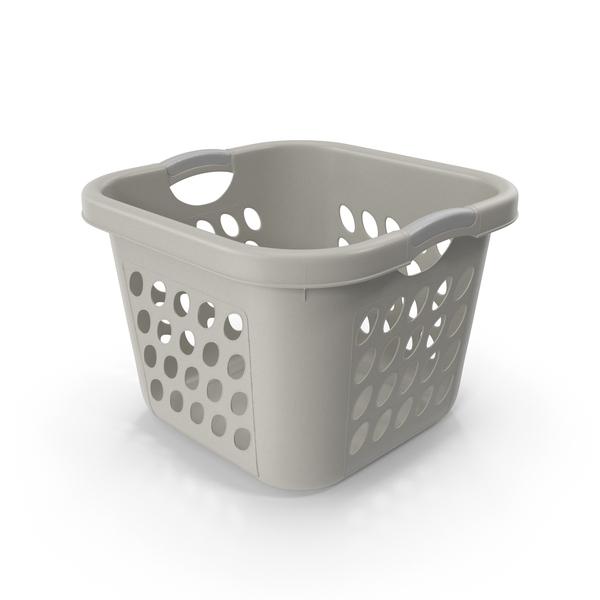 Cesto plástico cuadrado para ropa sucia gris, Objetos 3D Incluyendo: cesta  y caso - Envato Elements