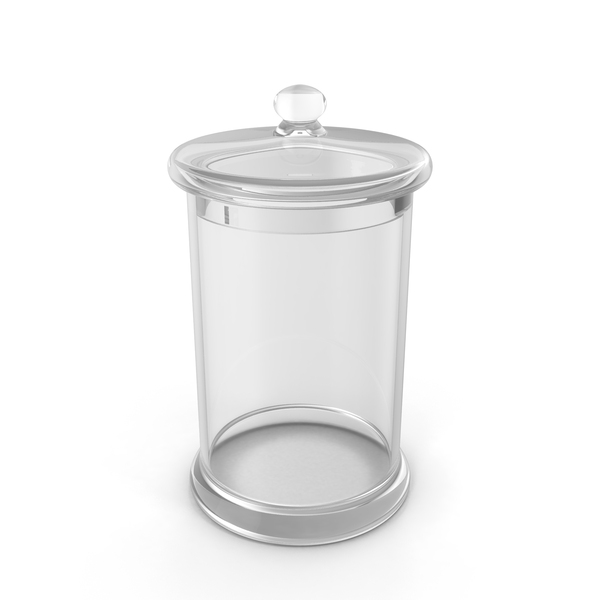 Glass Jar with Open Lid 3D, Incl. lid & jar - Envato Elements