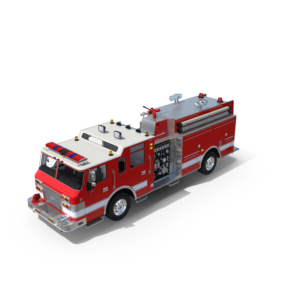 Free Powerpoint Templates Design - A Red Fire Engine