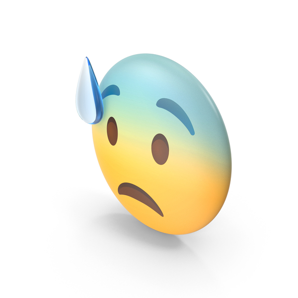 Fearful Face Button Emoji 3D, Incl. emoji & face - Envato Elements