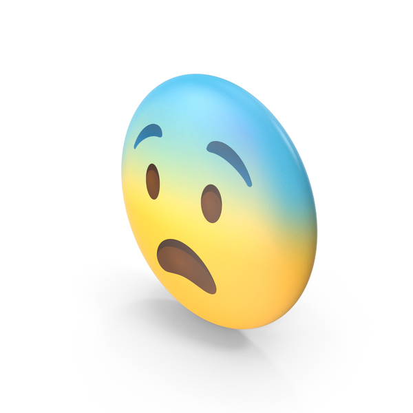 Fearful Face Button Emoji 3D, Incl. emoji & face - Envato Elements