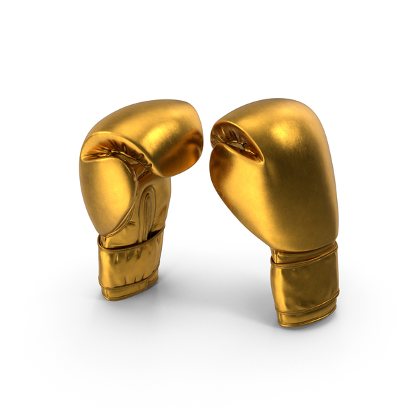 Boxing Glove Gold 3D Incl. leather glove Envato